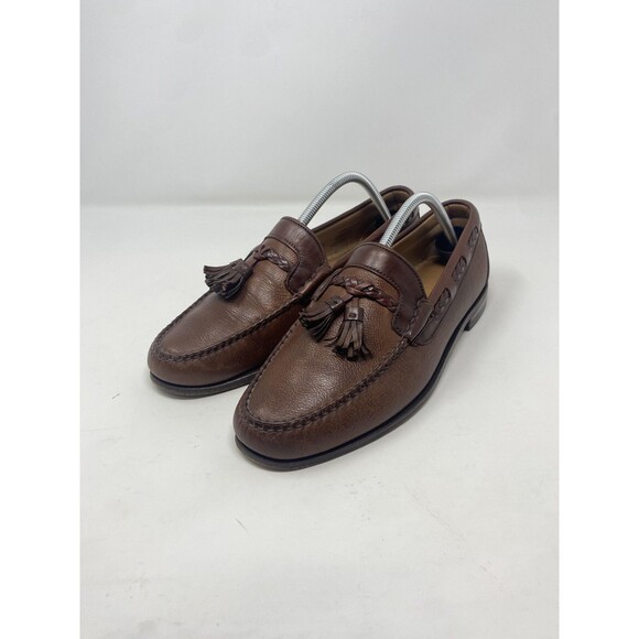Allen Edmonds Shoes Mens Size 9.5D Brown Leather Tassel Loafers Dress Made USA main image 13